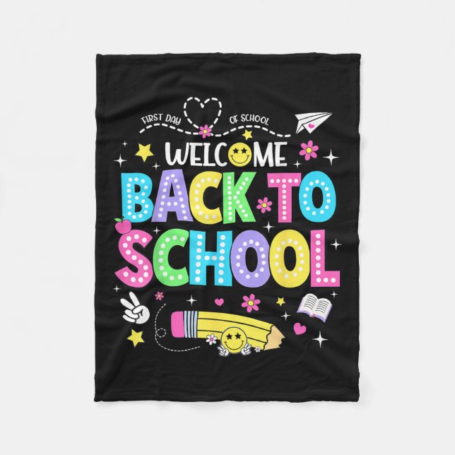 Welcome Back To School Shirts First Day Of School  Fleecedecke (Vorderseite)
