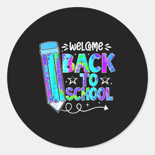 Welcome Back To School Shirts First Day Of School  Runder Aufkleber (Vorderseite)