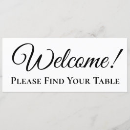 Welcome Banner Card für Hochzeitssitzkarten