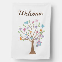 "Welcome" Baum gefüllt mit Sommerschmetterlingen
