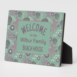 Welcome Beach House Coasting Sign Fotoplatte