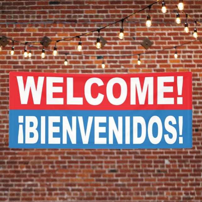 Welcome Bienvenidos English Spanish Banner (Von Creator hochgeladen)