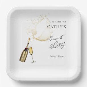 Welcome Brunch und Bubbly Brautparty 9" Pappteller