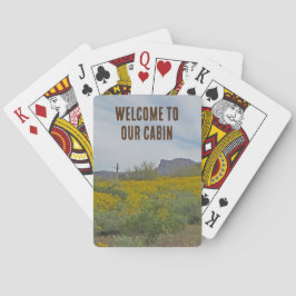Welcome Cabin Rustic Southwest Blume House Guest Spielkarten