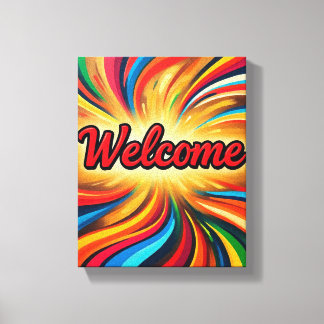 Welcome canvas print on wall art design's  leinwanddruck