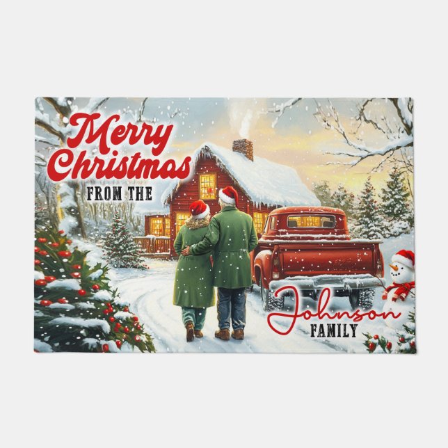 Welcome Christmas Doormat – Festive Holiday Welcom Fußmatte (Vorderseite)