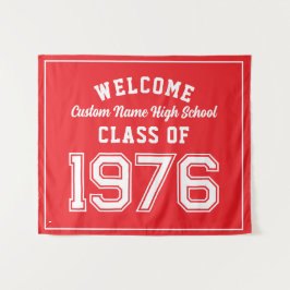 Welcome Class of 1976, Red Reunion Party Decor Wandteppich