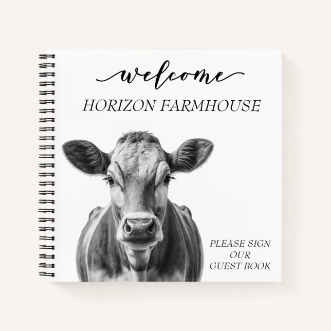 Welcome Cow Farmhouse Cabin Zuhause Rental Notizbuch (Vorderseite)