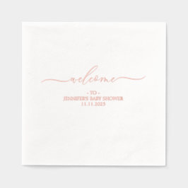 Welcome custom name baby shower servietten mit folie