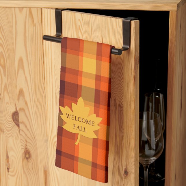 Welcome Fall Kitchen Towel Decor Geschirrtuch (Drittel gefaltet)