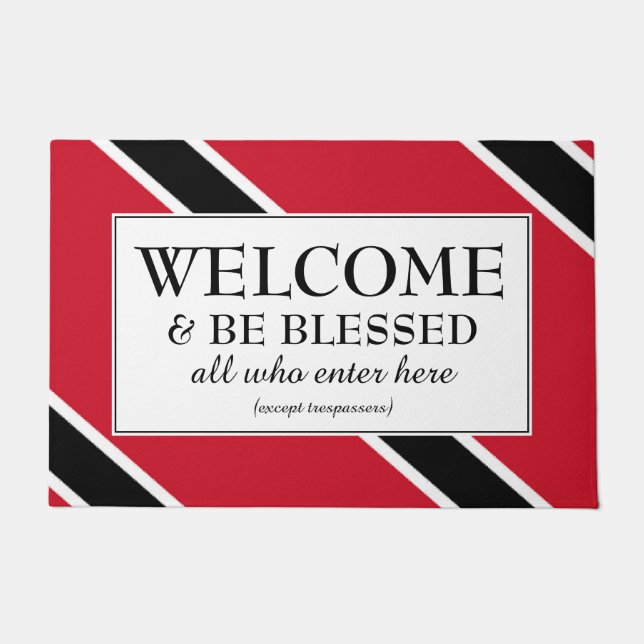 WELCOME Flag TRINIDAD Fußmatte (Vorderseite)