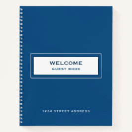 Welcome Guest Book Blue Notizbuch
