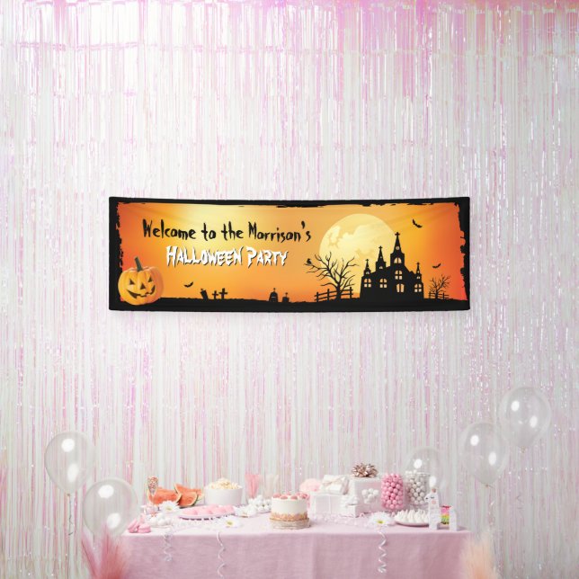 Welcome Halloween-Party Spooky Spuk House Banner (Party)