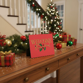 Welcome holly christmas guest  fotoplatte