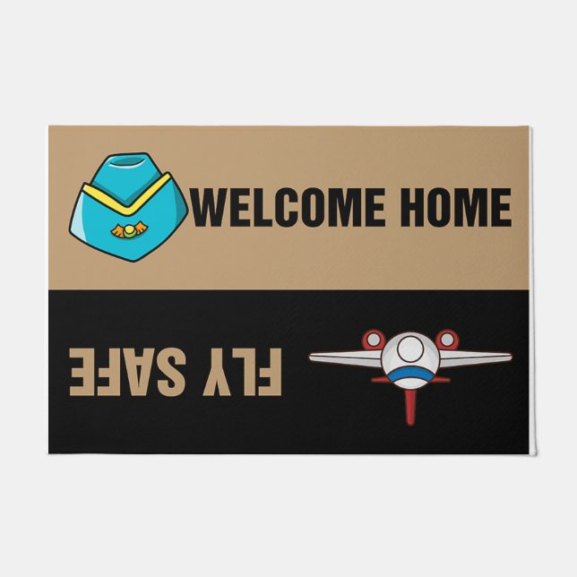 Welcome Home Fly Safe Doormat Fußmatte (Vorderseite)