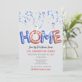 Welcome Home Patriotic Military Hero Party Einladung