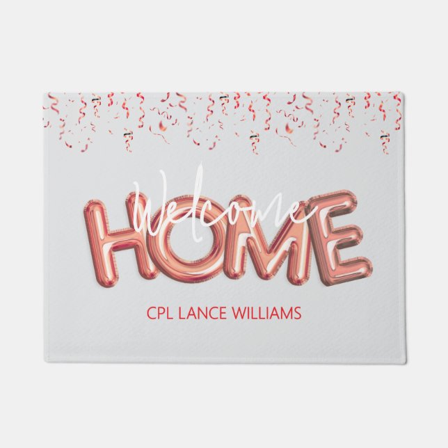 Welcome Home Patriotic Military Hero Party Fußmatte (Vorderseite)