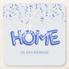Welcome Home Patriotic Military Hero Party Rechteckiger Pappuntersetzer