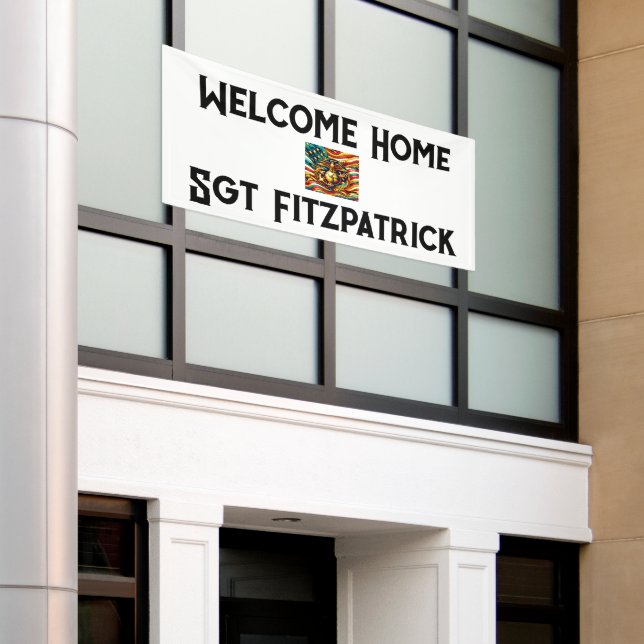 Welcome Home USMC Customizable Patriotic Banner (Äußeres Gebäude)