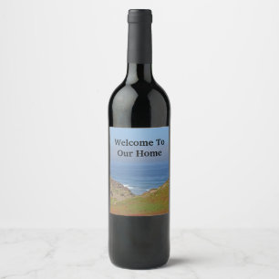 Welcome House Guest Beach Dunes Coastal Landschaft Weinetikett