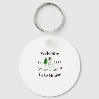 Welcome lake house corrdinated est. Year mountain  Schlüsselanhänger