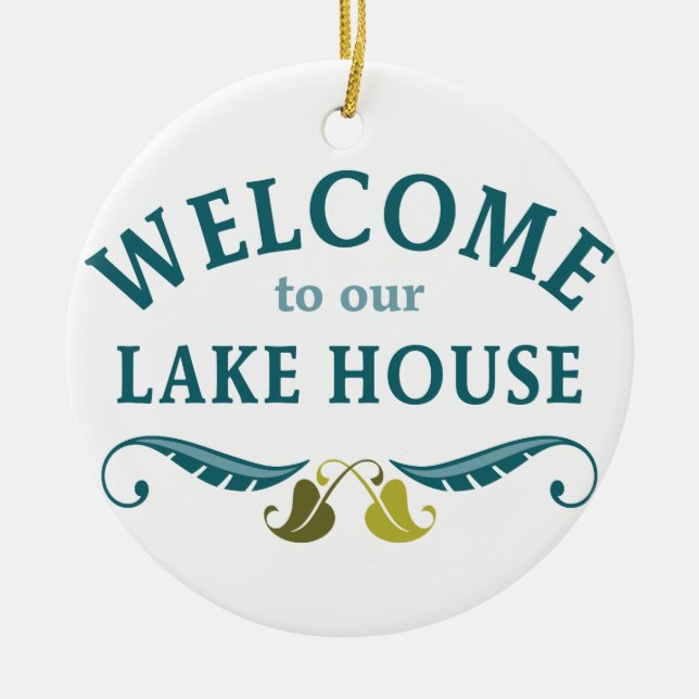 Welcome Lake House Keramik Ornament (Vorne)