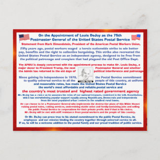 Welcome Louis DeJoy to the USPS. Postkarte
