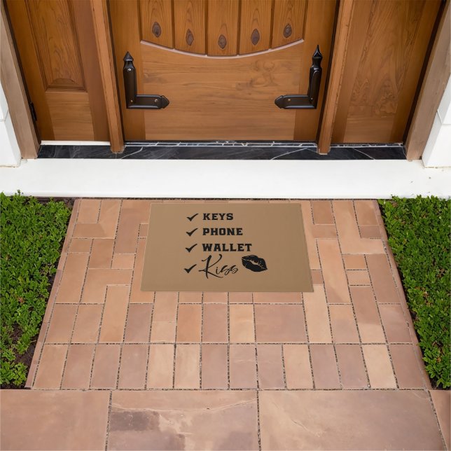 Welcome Mat Keys Phone Wallet Kiss Fußmatte (Außenbereich)
