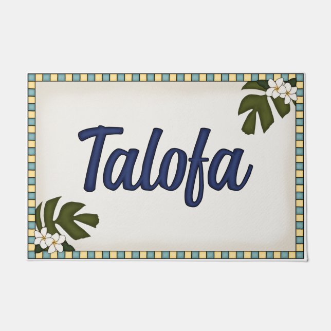 Welcome Mat ~ Talofa ~ Samoa Fußmatte (Vorderseite)