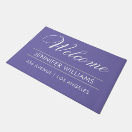 Welcome|Name|Address Modern Fußmatte