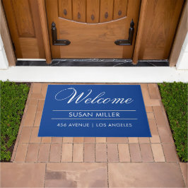 Welcome|Name|Address Modern Fußmatte