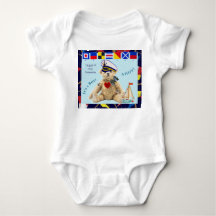 Welcome New Baby Sailor Bear Bodysuit