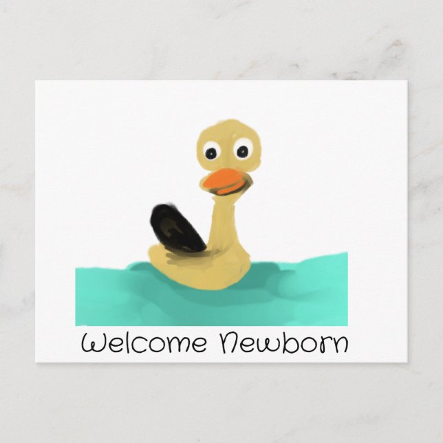 Welcome Newborn Postkarte (Vorderseite)