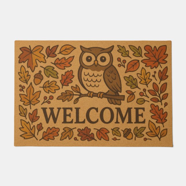 Welcome Owl  Fußmatte (Vorderseite)