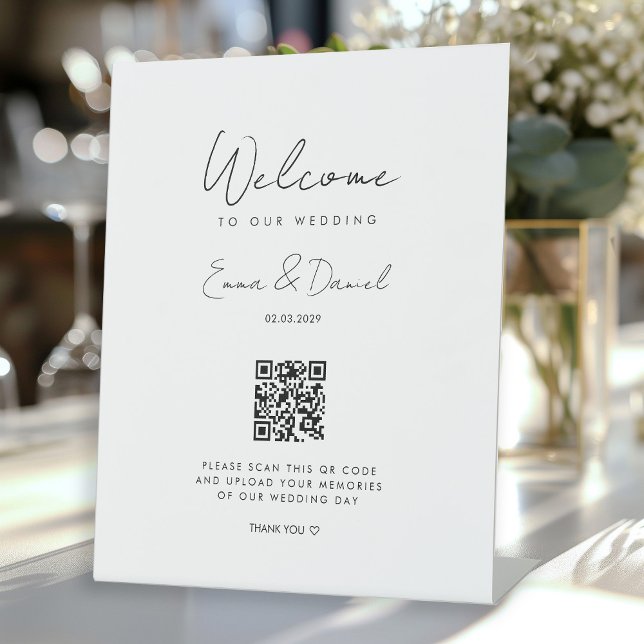 Welcome QR Code Wedding Galerie Sockelschild (Von Creator hochgeladen)