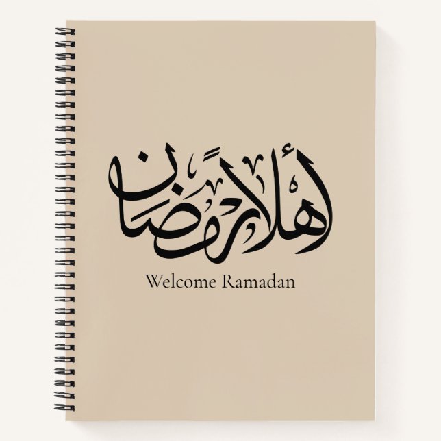 Welcome Ramadan Arabic Calligraphy Thuluth  Notizbuch (Vorderseite)