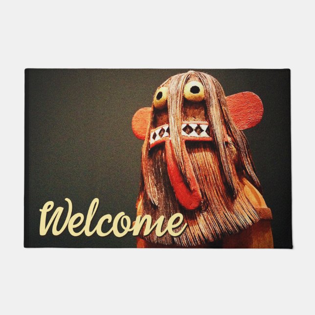 Welcome Script Kachina Puppentheater Foto Niedlich Fußmatte (Vorderseite)