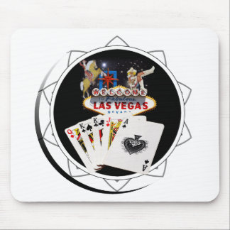 Welcome Sign Black Poker Chip Mousepad