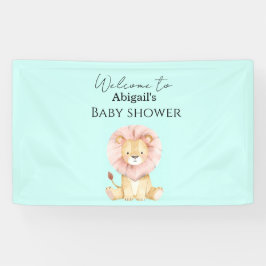 Welcome sign "Sweet Lion" Baby Shower Banner