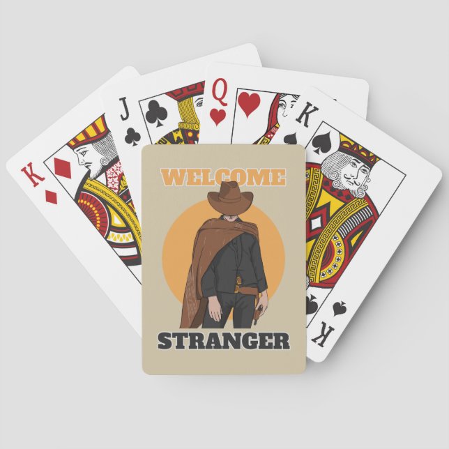 Welcome Stranger - Cowboy Spielkarten (Rückseite)