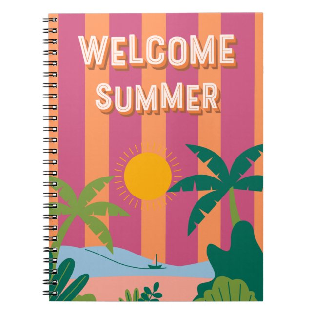 Welcome Summer Notebook Notizblock (Vorderseite)