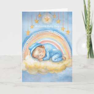 Welcome Sweet Baby Boy Karte