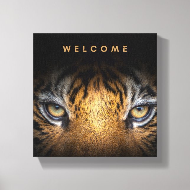 Welcome Tiger face Leinwand (Vorderseite)