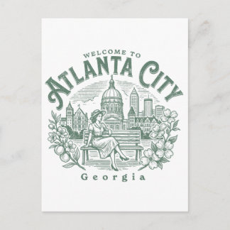 Welcome to Atlanta City Georgia Postkarte