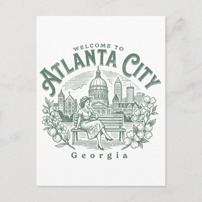 Welcome to Atlanta City Georgia Postkarte (Vorderseite)