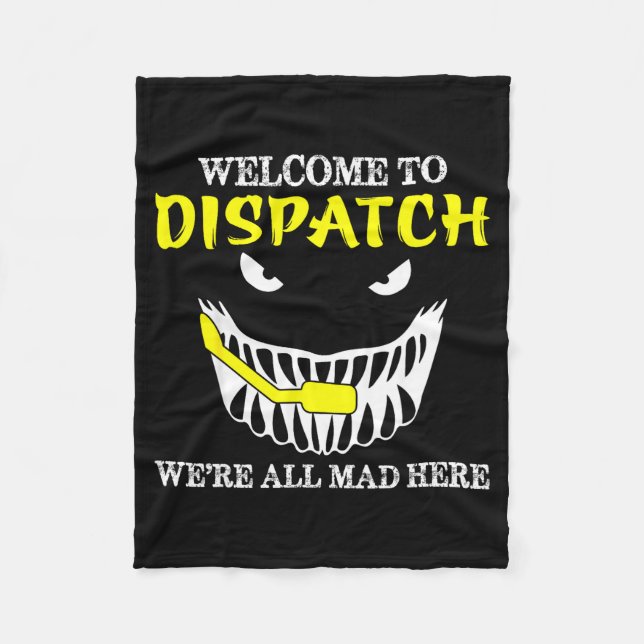 Welcome To Dispatch Funny 911 Dispatch Halloween S Fleecedecke (Vorderseite)