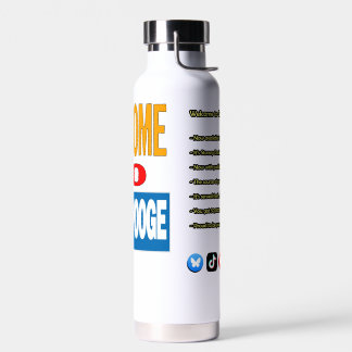 "Welcome to GeekSpooge" Water Bottle Trinkflasche