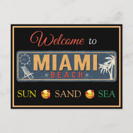 Welcome to Miami Beach Feiertagspostkarte