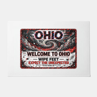 Welcome To Ohio Glitch Funny Doormat Fußmatte