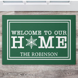 Welcome to Our Christmas Home Fußmatte